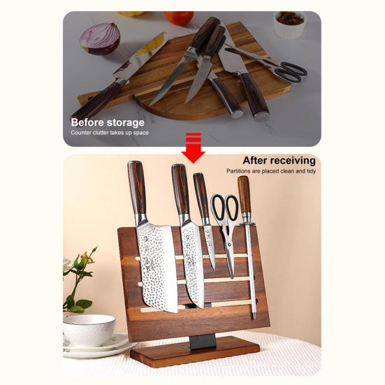 Držák řezaček na dřevo pro pult Magnetický stojan na řezačky na vidličky Nůžky Nůžky stojan Polička Efektivní organizér kuchyňského nářadí