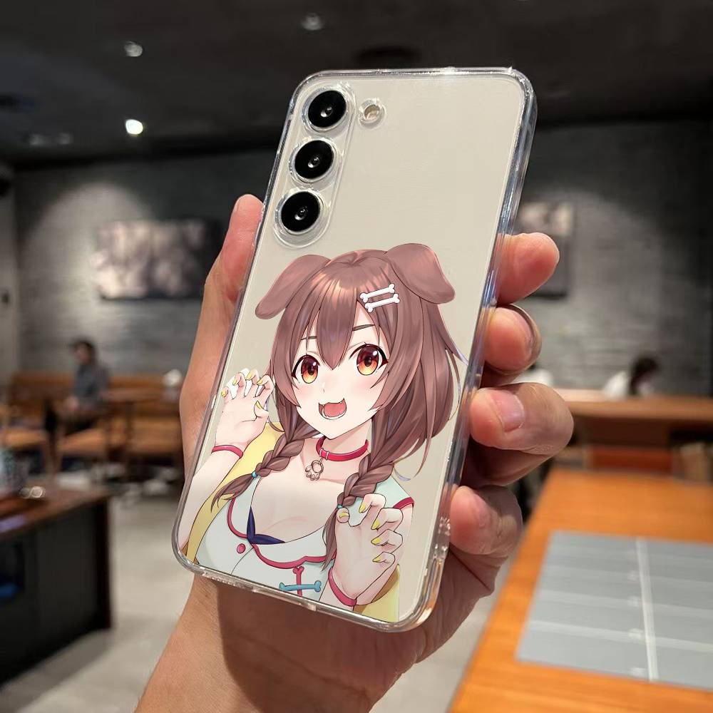 

Inugami Korone Holo Phone Case For SamsungA10 A12 A31 A40 A70 Transparent Cover Case Samsung a10