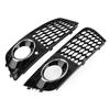 Pair Honeycomb Mesh Fog Light Open Vent Grill Intake 8KD807682 8KD807681 Fit for A4 B8 2009-2012