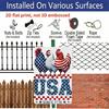 2D Flach, 1 Stück Patriotische USA Hühner Seit 1776 Metallschild - 4. Juli Bauernhaus Wanddeko Langlebiges Aluminiummaterial 8*12 Zoll 4. Juli Dekoration