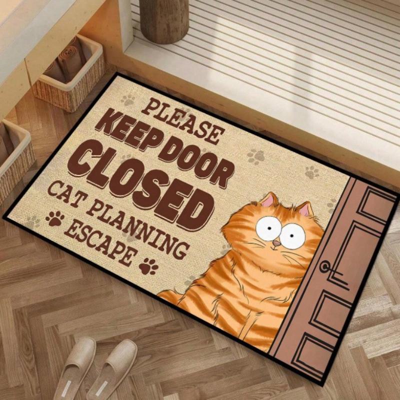 VIKAMA Cartoon Fun Welcome Doormat, Entryway Mat, Non-Slip and Wear-Resistant Kitchen Rug, Home Decoration
