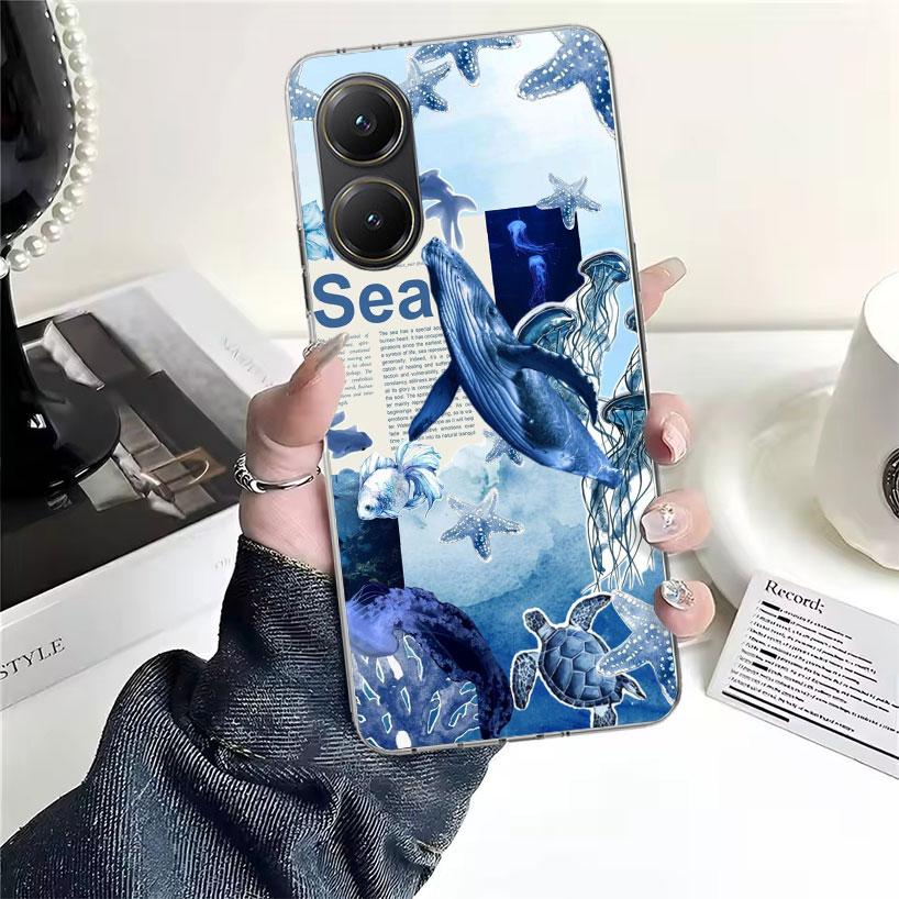Ocean Starfish Sea Turtle Shark For Xiaomi Poco X7 X6 X5 F7 Ultra F6 F5 Pro Phone Case X4 Nfc F4 Gt F3 M6 M5S M5 M4 M3 Fundas Co