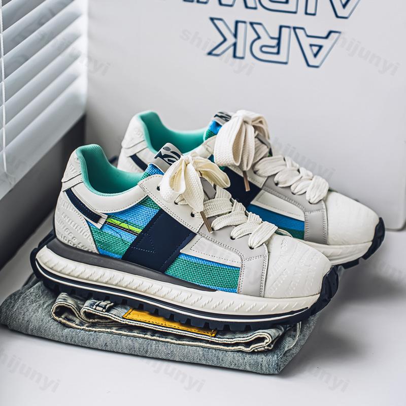 Fashion Fashion Men's Shoes 2025 Spring Fabric Breathable Casual Sports Shoes Versatile Thick Soled Height Increasing Chunky sneakers