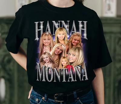 Hannah Montana Vintage Collage TShirt Summer Unisex Women S YK Graphic Tee Casual Cotton Short Sleeve Top
