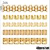40/50 Pieces Clips Pendants Dreadlocks Beads Metal Hair Dcorations Hair Braid Rings  for Women Men