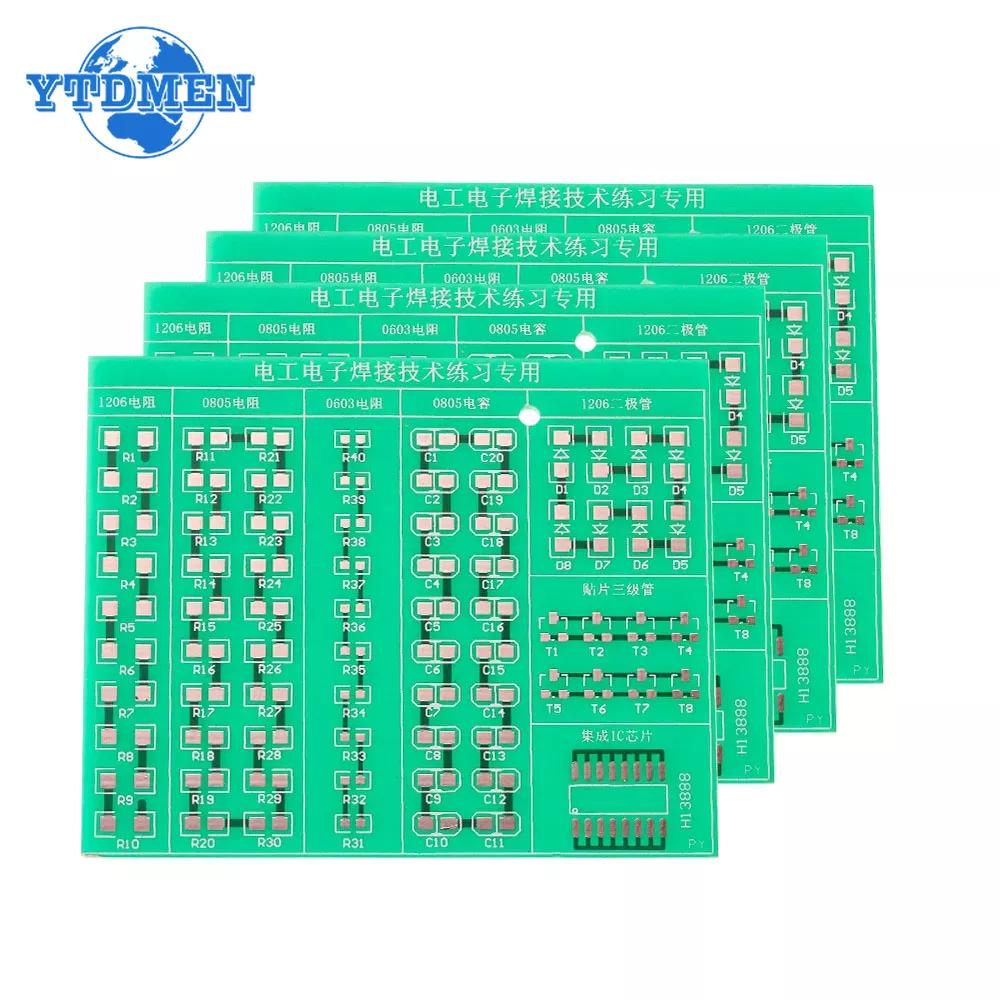5PCS Soldering Practice Board SMD Circuit Board Electronic SMT Component DIY PCB Kit Project Tools Practice Soldering Skills