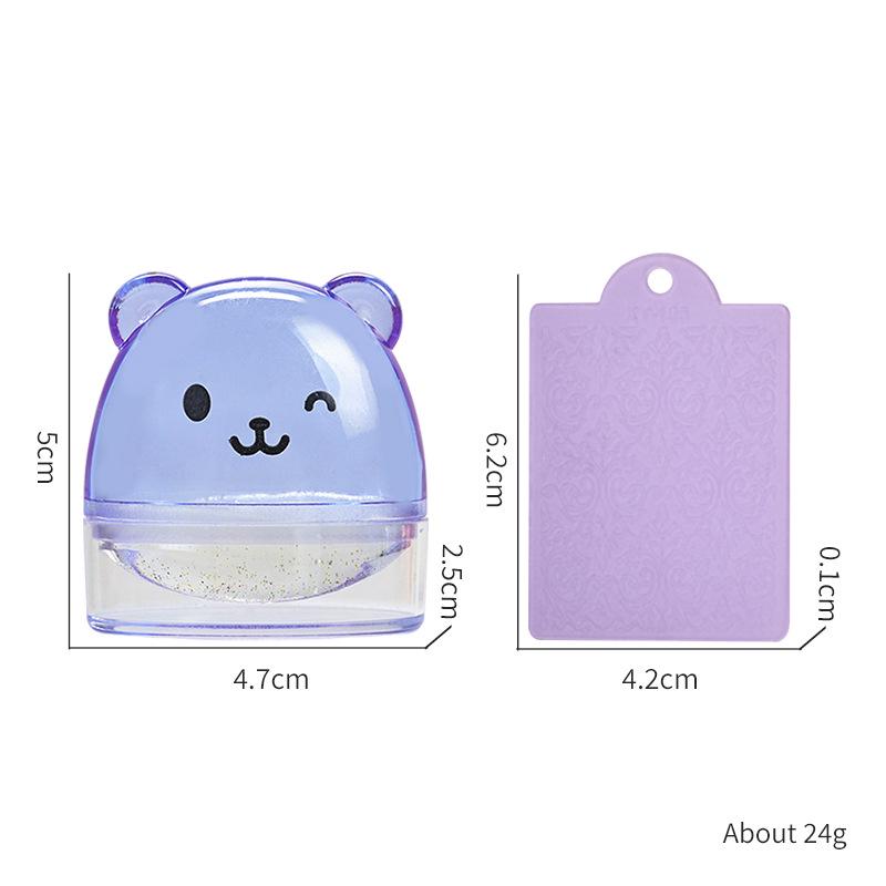 Large Silicone Nail Art Stamp with Lid - Single/Double Head French Design DIY Stamping Tools