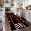 Airplane Runway Rug Sunset City Long Runner Rug Non Slip Washable Kitchen Mat Airport Light Scenic Hallway Entryway Carpet