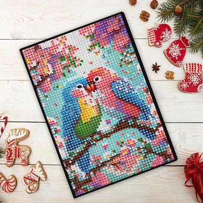 5D DIY Diamond Painting Diary Book Single-Sided Drill Diamond Painting Notebook Set for Adults Beginners Holiday Birthday Gift