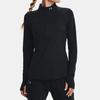 Under Armour Casual Running Stand Collar Training Long Sleeve T-Shirt Women Tops Black 1365632-001