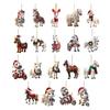 Christmas Pony Ornament 2D Acrylic Hanging Decor for Car And Tree Cute Horse Design Holiday Gift for Kids