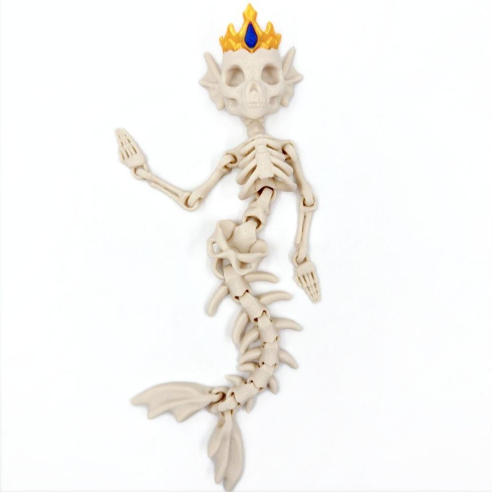 Lightweight Sturdy Material 3D Printed Mermaid Skeleton Movable Bone Figure Party Layout