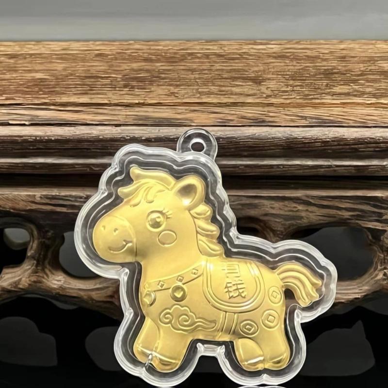

2026 Зодиакальная Лошадь Имитация Золотой Фольги Брелок Новогодний Счастливый Богатство Цепочка для Телефона Сувениры Мобильный Телефон Ключ Шнурок Подарок