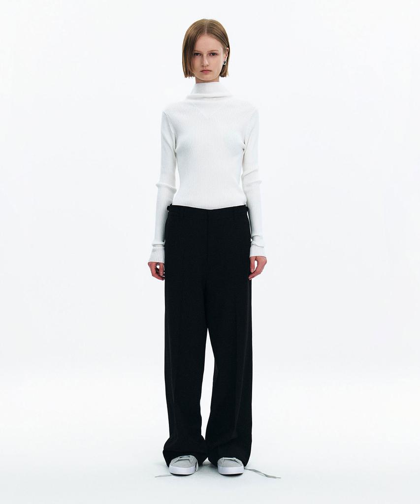 Yunse Wide Wool Pants (Black)