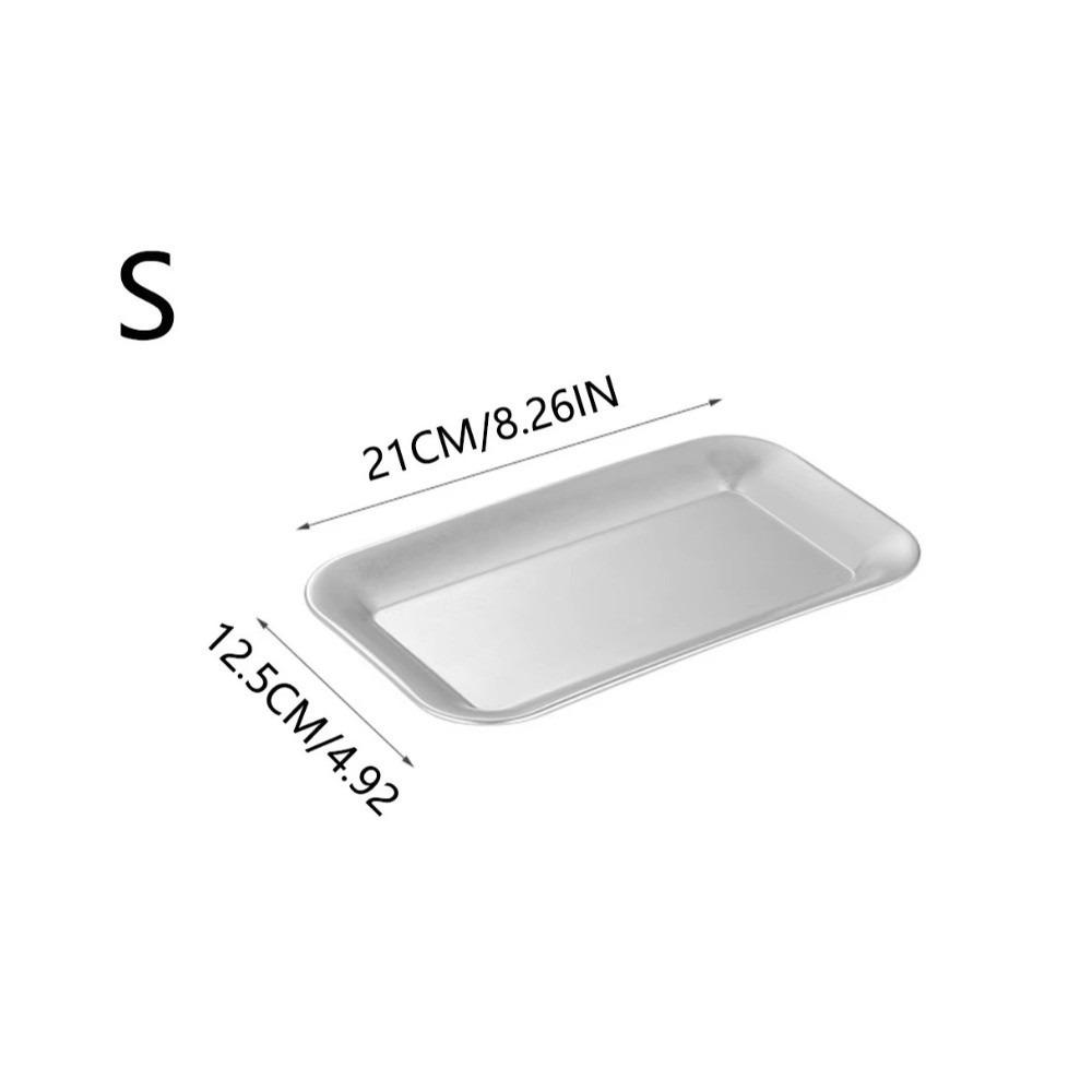 Elegant Square Serving Tray Stainless Steel Thicken Serving Platters Coffee Tray Cafe Restaurant