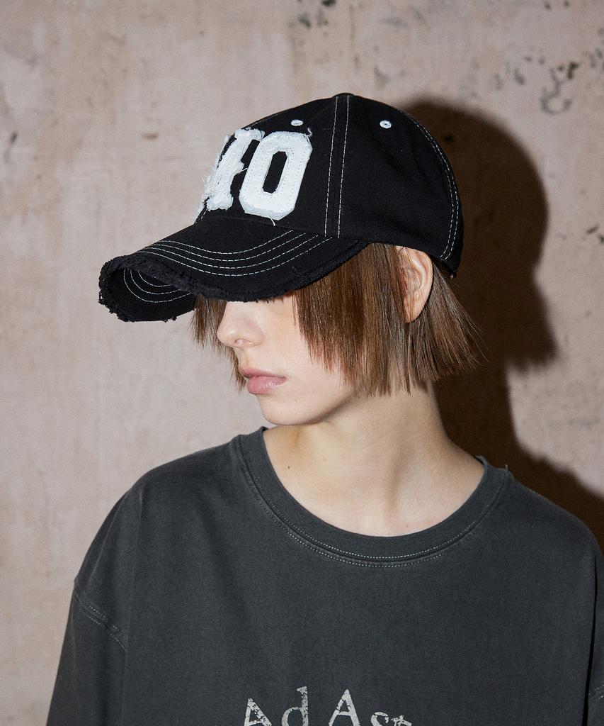 FREEMARIO Fmo Logo Damaged Ball Cap [Black]