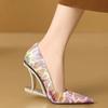 Scarpe da Donna Sexy alla Moda Tacchi Alti Punta a Punta Tacco Extra Sagomato Colore Tacchi Lisci Banchetto Confortevoli Nuovi Zapatillas De Mujer