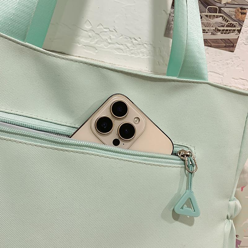 College Contrast Color Stitching Shoulder Bag Women's Lightweight Crossbody Bag Student Class Bag