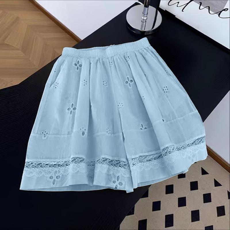 ZANZEA Dámské letní ležérní volné háčkované šortky s elastickým pasem