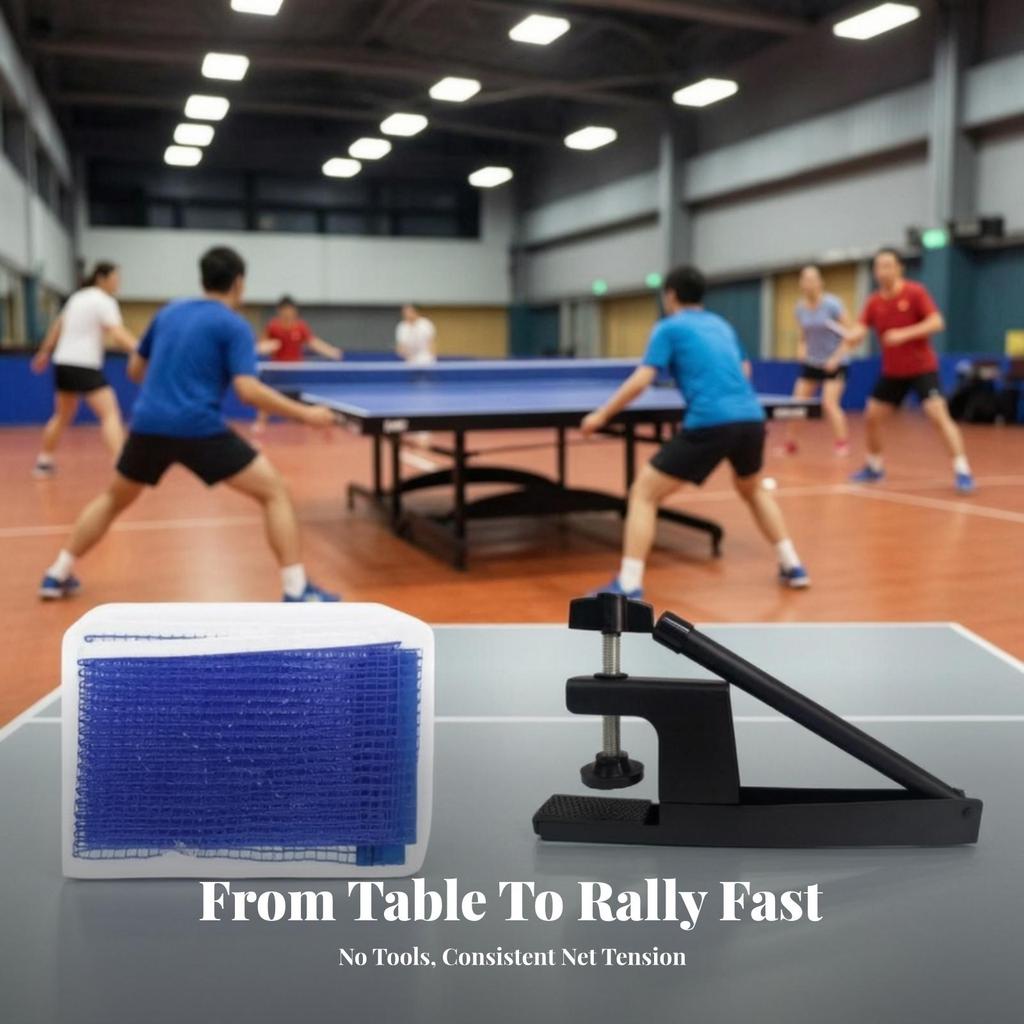 Table Tennis Net with Screw-on Clamp Non-Slip Sports Equipment Long-Lasting