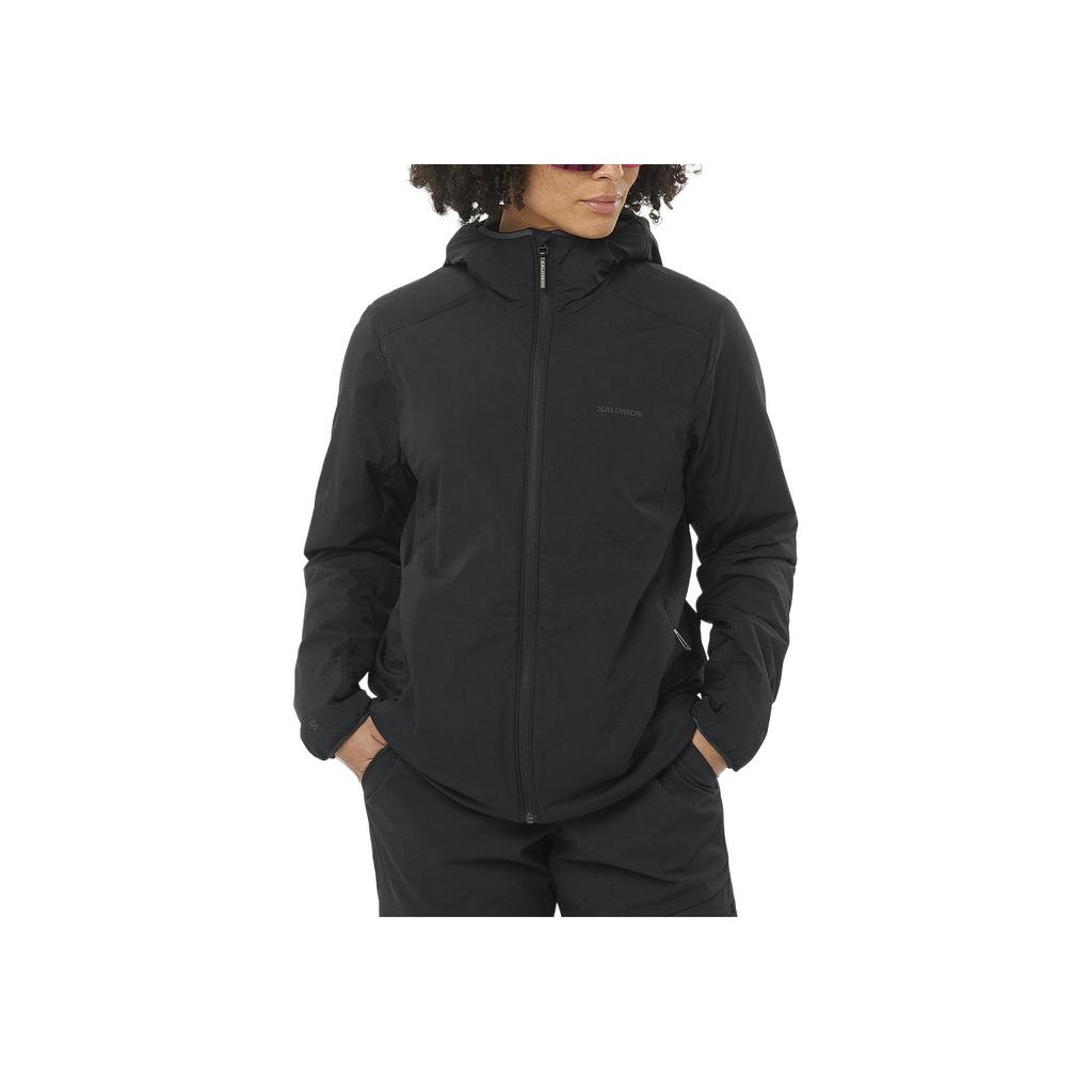 SALOMON Mountain Solid Comfortable Breathable Waterproof Cotton Jacket Women Jacket Deep-Black LC2298400