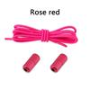 1 Pair No Tie Shoelaces Round Metal Capsules Lock Elastic Shoe Laces For Sneakers Rubber Band Lazy Shoes Lace Accessories