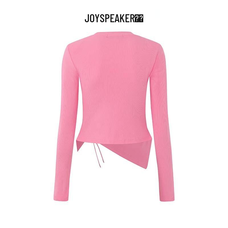 JOY SPEAKER 2025 Spring Slim-Fit Long-Sleeve Knit Top
