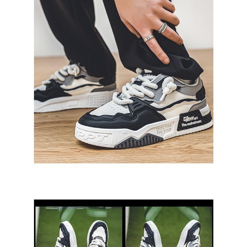 Men's Summer Versatile Thick-Soled Casual Flat Sports Shoes, Trendy Popular Footwear For Youth.