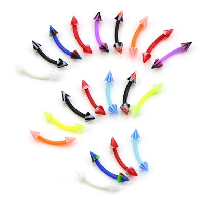 20Pcs Curved Barbell Eyebrow Rings Bar Tragus Ear Stud Helix Piercing Jewelry