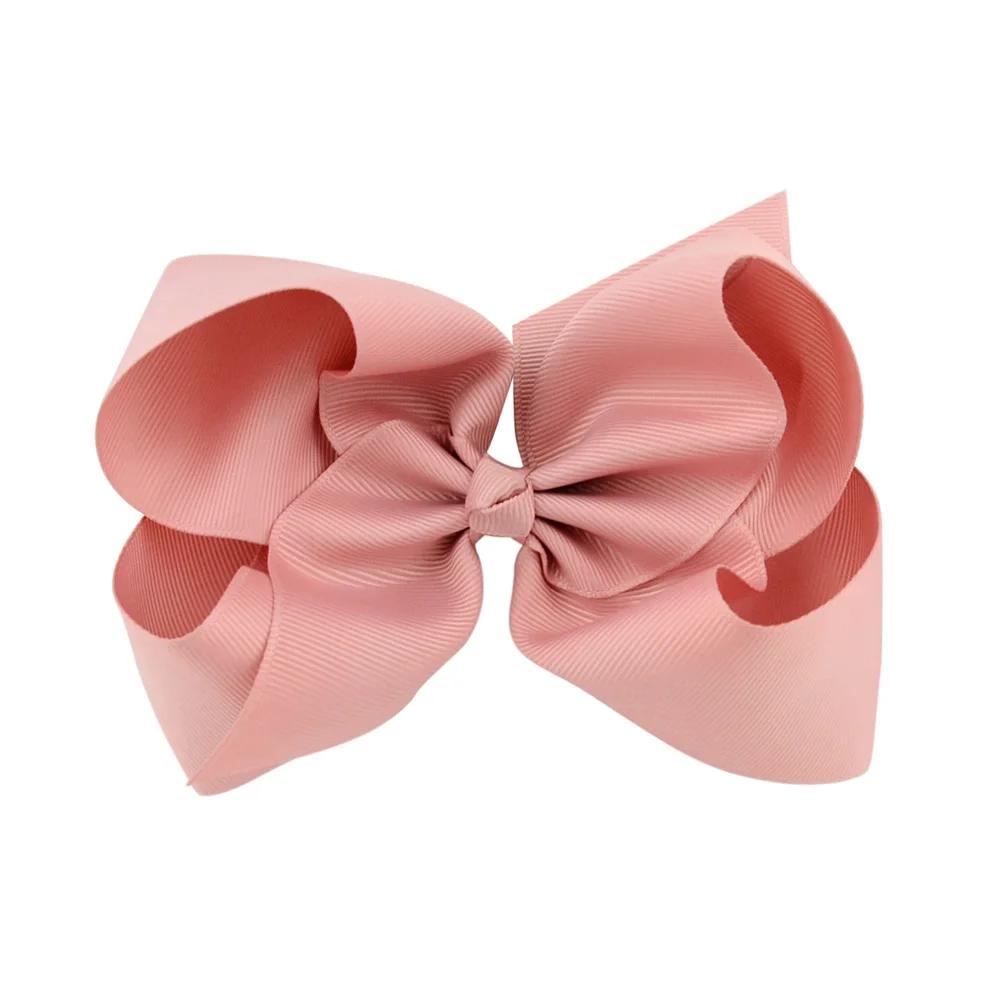 BABY BOWS 1Pcs 6inch Solid Colors Grosgrain Ribbon Hair Clips for Girls Large Hairpins Boutique Barrettes Kids Hair Accessories