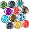 12 Pcs Glass Fridge Magnets Sticker, Strong Refrigerator Magnets Heavy Duty for Whiteboard, Classroom, Kitchen, Office, Home