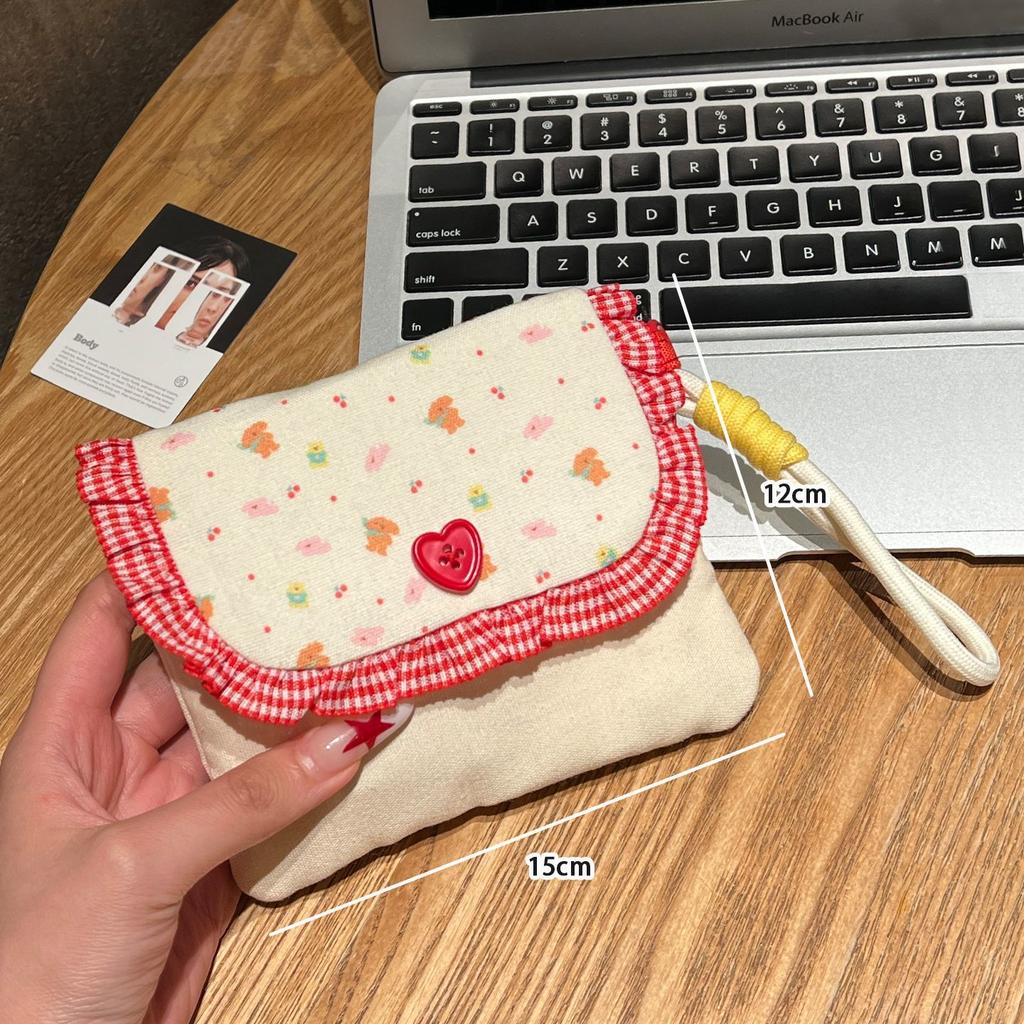 Portable Sanitary Napkin Storage Bag for Women Cute Cartoon Large Capacity Period Pouch