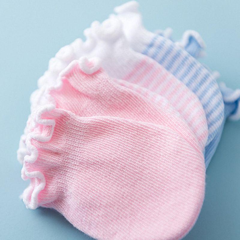 4 Paare Kinder Kleinkinder Baby Neugeborene Socken Handschuhe Kratzschutz Atmungsaktiv Elastizität Schutz Gesichtshandschuhe Duschgeschenk