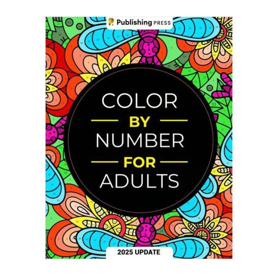 Color by Number for Adult 75 Beautiful Pictures Anxiety Therapy Coloring Book for Relaxation Stress Relief