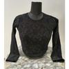 Beautiful Black Embroidery Readymade Blouse Indian Women's Full Sleeves Choli