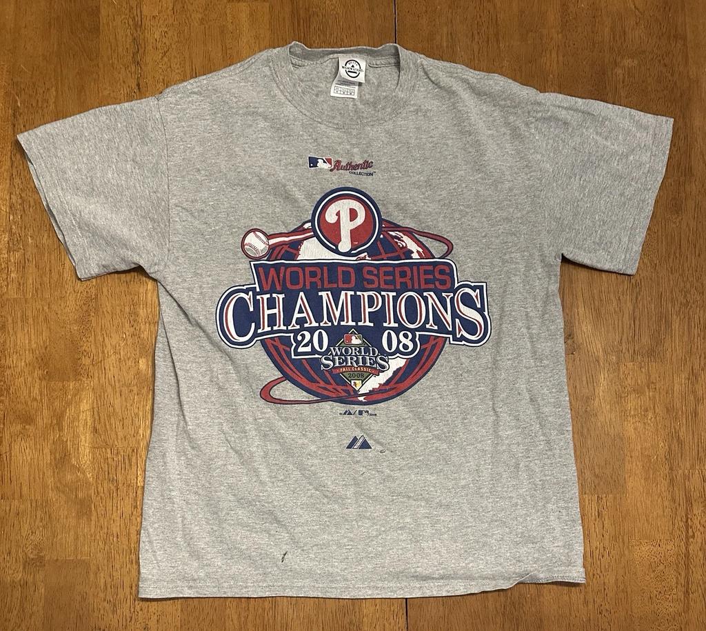 Philadelphia Phillies 2008 World Series Champions T-Shirt Medium