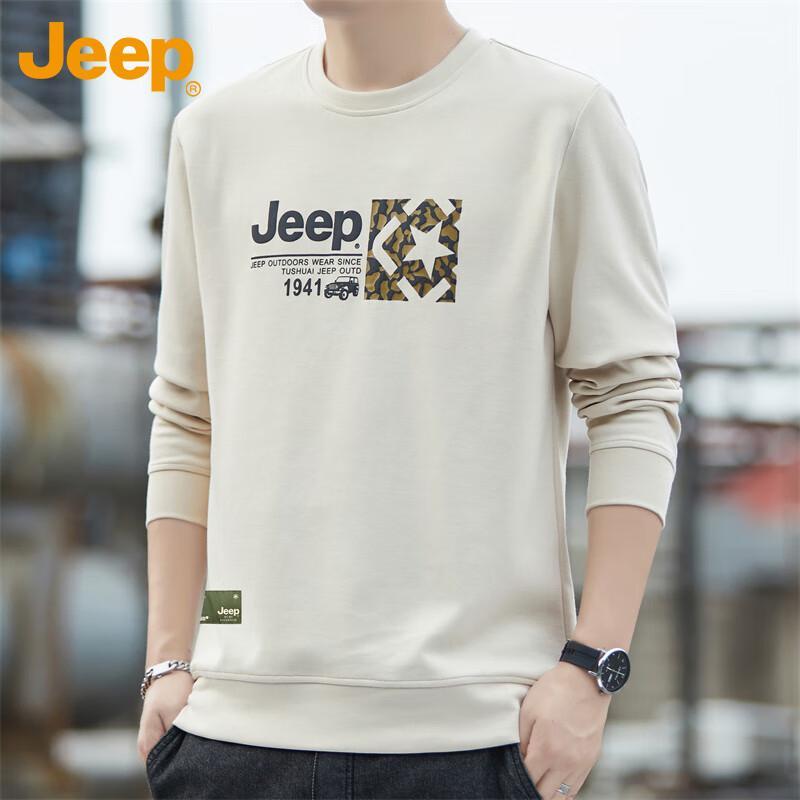 Jeep Men's Round Neck Long Sleeve Sweatshirt