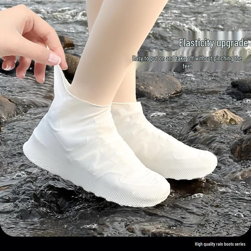 2 Pairs Unisex Waterproof Non-Slip Rain Shoe Covers: Durable and Thickened for Outdoor Use