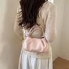 High End Trend Solid Color Pleated Design Messenger Bags Women Simple Temperament PU Leather Shoulder Bag Exquisite Handbags