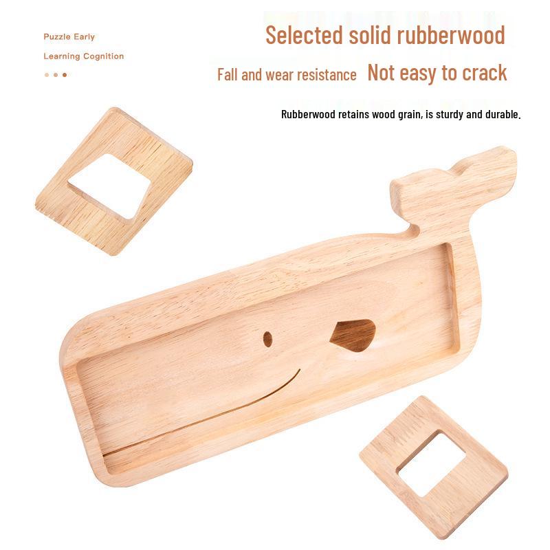 

Детский развивающий деревянный пазл «Кит»: 3D Геометрические Фигуры Пазл для Творческого Веселья в Детском Саду