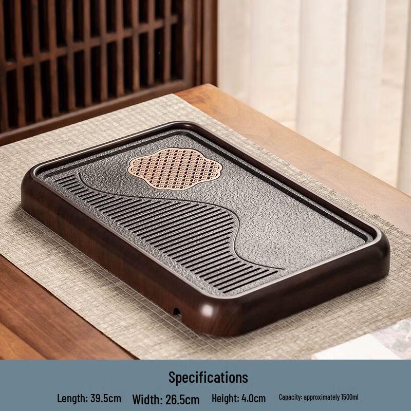 

Pine Rhythm Light Luxury Melamine Tea Tray with Drainage