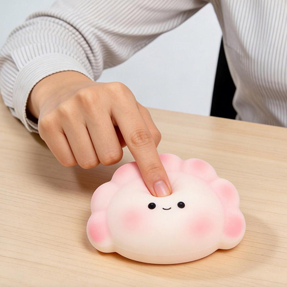 Kawaii Dumpling Squishy Stress Relief Toy Cute Squeeze Fidget Toys For Kids Adults Slow Rising Sensory Toy Desk Decor Gift