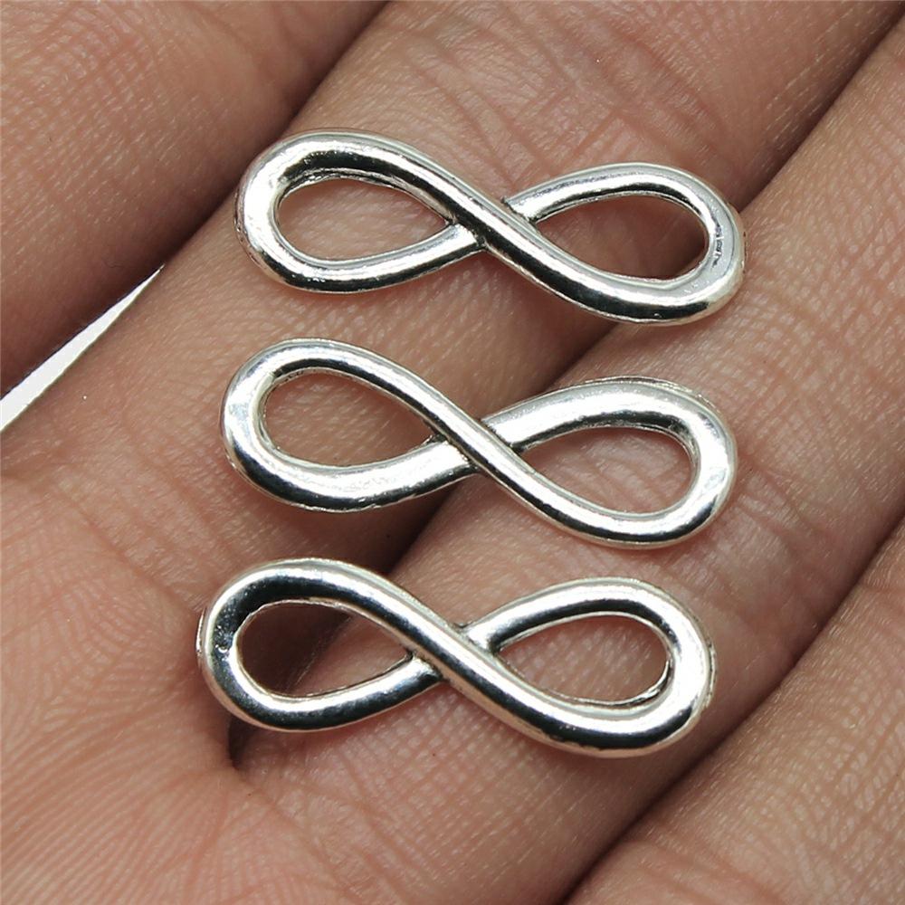10pcs Charms Infinity Symbol Antique Silver Color Plated For DIY Jewelry Making Infinity Connector Charms