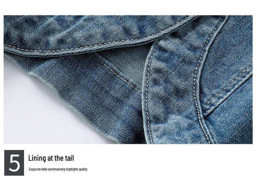 New Spring/Autumn Women's Plus-Size Denim Jacket with Three-Quarter Sleeves - Slim Fit, Light Luxury Fashion for Curvy Figures