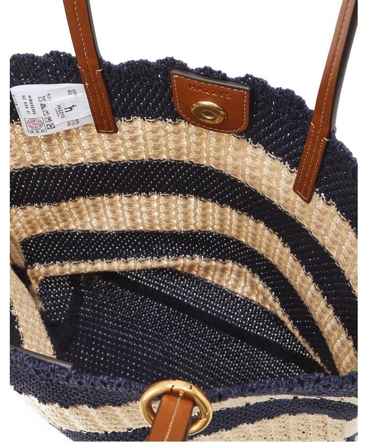 Hazzys Women Acc Navy Striped Knitting Shoulder Bag Hiba6E966N2