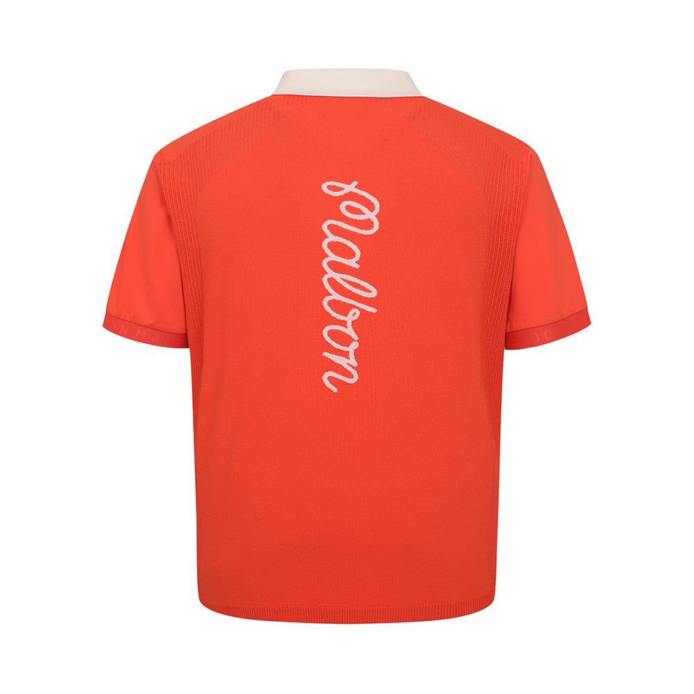 MALBON GOLF Knit Hybrid Polo Shirt Red (Man)
