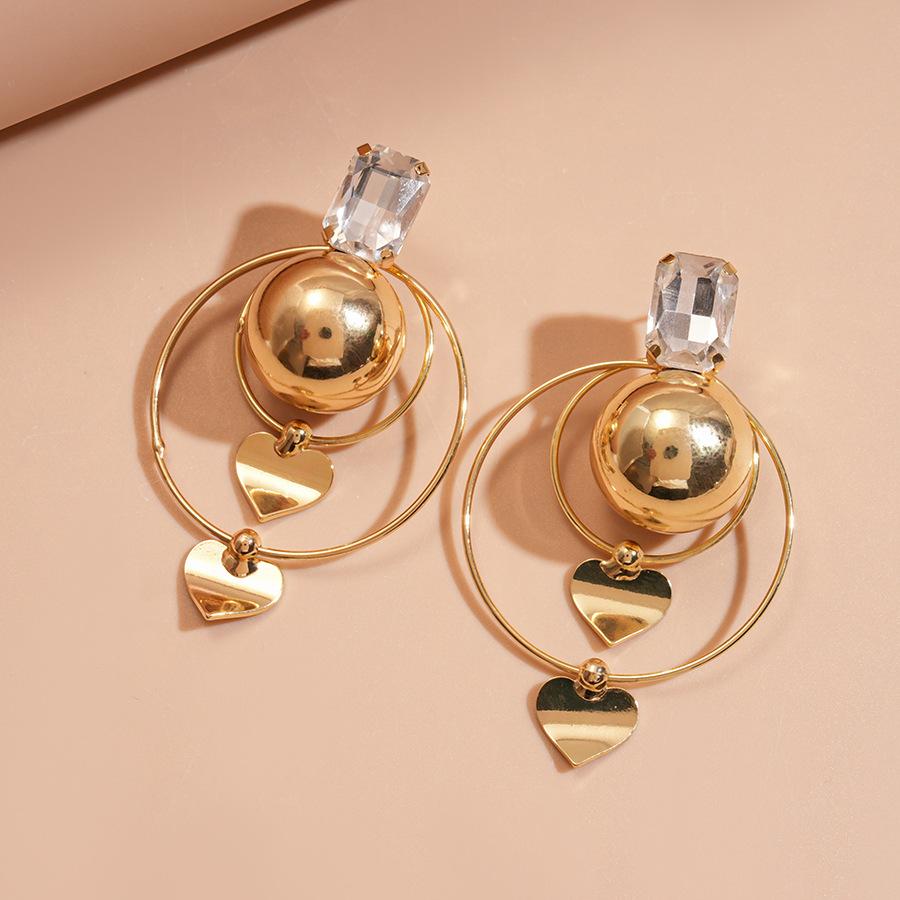 

Большие Геометрические Серьги-Кольца Любовь Преувеличенное Темпераментное и Высококлассное Ощущение Серьги для Женщин