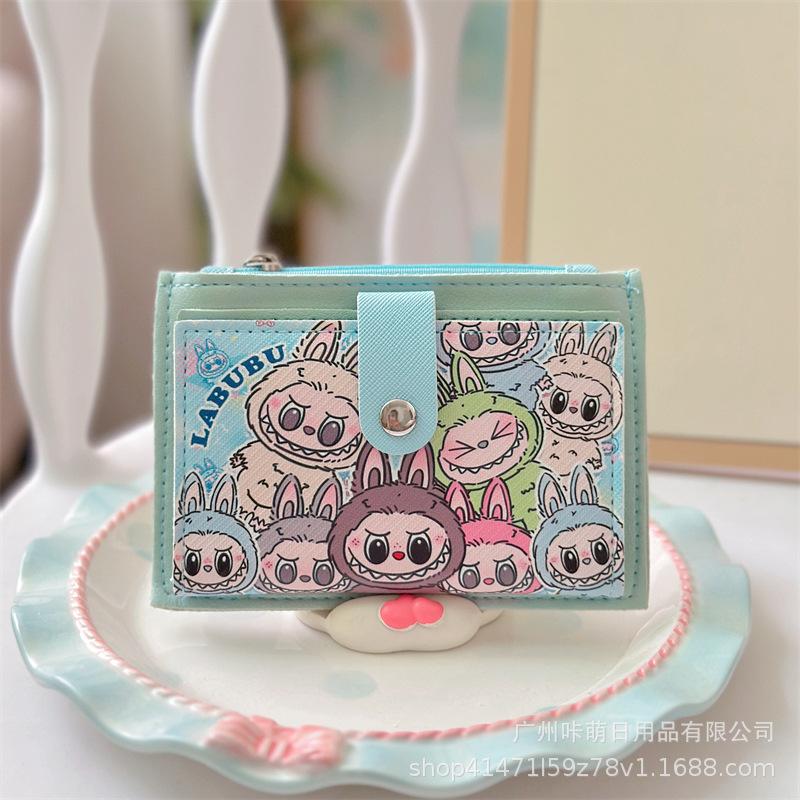 Labubu Card Bag Card Holder, Student Wallet, Public Transportation Card Card Holder, No Card Storage Bag, Portable and Portable Cartoon Wallet