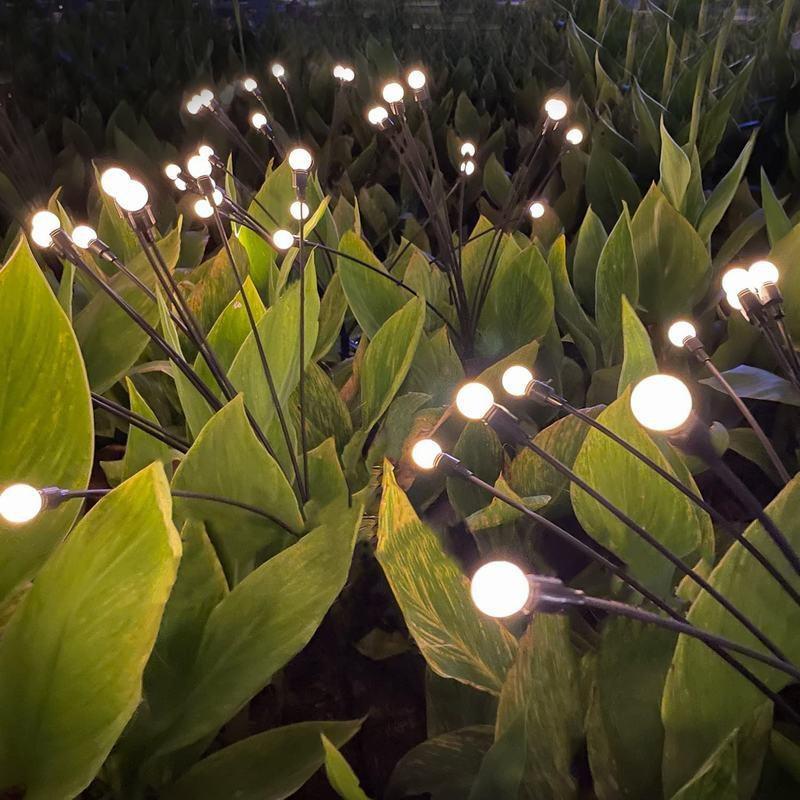 Solar Outdoor Light LED Firefly Lamp Garden Decoration Waterproof Garden Home Lawn Fireworks Light Floor New Year Christmas