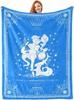 Twelve Constellation Tarot Cards Printed Blanket for Sofa Bed Travel Camping Living Room Office Conditioning Blanket